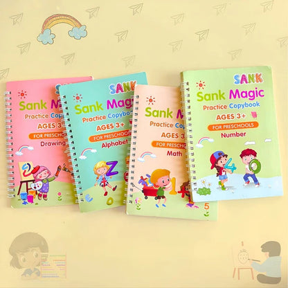 Sank Magic Practice Copybooks for Kids – Alphabet, Numbers, Math & Drawing
