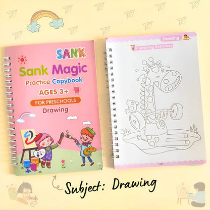 Sank Magic Practice Copybooks for Kids – Alphabet, Numbers, Math & Drawing