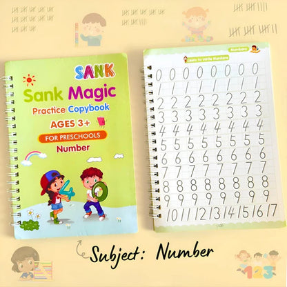 Sank Magic Practice Copybooks for Kids – Alphabet, Numbers, Math & Drawing